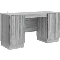 vidaXL Schreibtisch Graues Sonoma 142,5 x 50 x 75 cm Holzwerkstoff