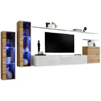 Meublorama AM-SWITCH 11-WTW SW 11*7C/89KG, 3 Regale, 4 Tür(en), Weiß, Mitteldichte Faserplatte (MDF), 6 Schublade(n), 400 mm