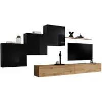 Meublorama AM-SWITCH 10-SWT SW 10*6C/91KG, 1 Regale, 5 Tür(en), Braun, Mitteldichte Faserplatte (MDF), 400 mm, 3300 mm