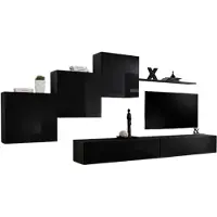 Meublorama AM-SWITCH 10-ZZ SW 10*6C/91KG, 1 Regale, 5 Tür(en), Schwarz, Mitteldichte Faserplatte (MDF), 400 mm, 3300 mm