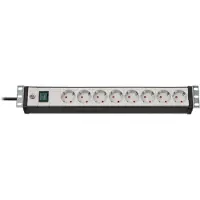 Brennenstuhl -Line 19" Steckdosenleiste für Schaltschränke 8-fach schwarz/lichtgrau 3m H05VV-F 3G1,5 19"-Format, 1156057018