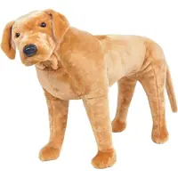 vidaXL Plüschtier Hund Labrador Stehend Plüsch Hellbraun XXL