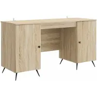 vidaXL Schreibtisch Sonoma-Eiche 142,5 x 50 x 75 cm Holzwerkstoff