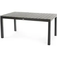 Di volio Gartentisch Drena - Grau, 160x210 cm, Gartentisch - wetterfest & ausziehbar, aus Kunstholz und Aluminium
