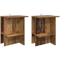vidaXL Couchtisch 2 stk. Altholz 40 x 30 x 49 cm Holzwerkstoff