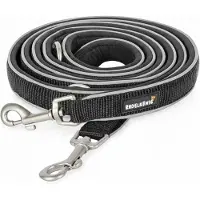 Rudelkönig Hundeleine Paola 20 mm Führleine 230 cm Verstellbar Schwarz