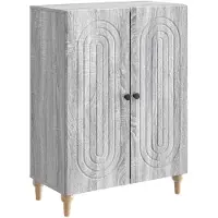 vidaXL Sideboard Graues Sonoma 66 x 34,5 x 90 cm Holzwerkstoff