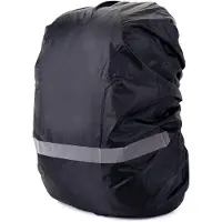 OEM Regenabdeckung für Rucksäcke, wasserdicht, winddicht, reflektierende Streifen, Rucksackschutz, 1 Stück, reflektierende Hülle, für Wandern, Radfahren, Bergsteigen, Camping - schwarz (M, 26-40L)
