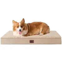 OEM Orthopädisches Hundebett mittelgroß 89x58x9cm waschbar weich kaki