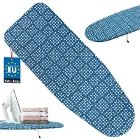 KOTARBAU Bügelbrett Tisch Tischbügelbrett Klein Reisebügelbrett 75 x 27 cm Kleines Bügelbrett Schutzhülle Blau mit Punkten