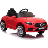 BOGI Mercedes-Benz CLS 350 Kinderelektrofahrzeug Kinderfahrzeug Elektrofahrzeug 2 Motoren 12V mit Musik und Soundeffekte in Rot
