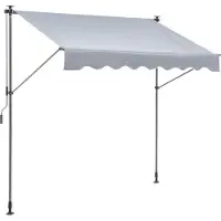 OEM Balkonluifel - uitschuifbaar klemluifel - 3x1,2m - in hoogte verstelbaar von 2,2 bis 3,1m