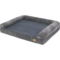 OEM Orthopädisches Hundebett XXL Grau mit Kissen waschbar