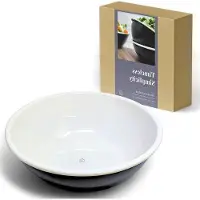 OEM Große Emaille Kom 34 cm - Premium Außenwasserhahn - Grau