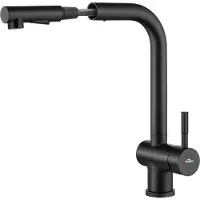 OEM Schwarze Einhebelmischbatterie mit Dusche und 360° Drehung