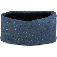StyleBREAKER Stirnband "Feinstrick Stirnband mit Strass", Damen, blau, Obermaterial: 100% Viskose CV., Modisch, Mützen Stirnband