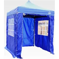 Markenlos Pop-Up-Pavillons mit 4 Seitenwänden, robust, wasserdicht, 2 x 2 m, Königsblau