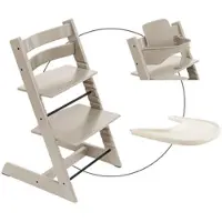 Stokke Tripp Trapp Bundle Treppenhochstuhl inklusive Babyset & Tray, grau