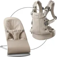 BabyBjörn Bundle Babywippe Bliss gewebt & Babytrage Harmony, beige