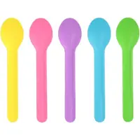 Papstar Eis- und Dessertlöffel Papier 13 cm farbig sortiert, 10 x 100 Stück 1000 Stück