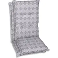 GO-DE Textil, Sesselauflage Mittellehner, 2er Set, Farbe: grau, Maße: 108 cm x 50 cm x 6 cm, Rueckenhoehe: 60 cm
