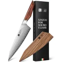 Xinzuo - Damast-Kochmesser 21 cm - X03 Xing Serie - Mauro Uliassi (3-Sterne-Michelin-Koch)