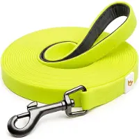 Rudelkönig Schleppleine Hund 5 m Gelb PVC Beschichtet Freilaufleine