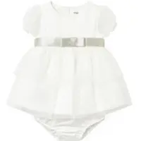 Mayoral Elegantes Kleid 1882 Weiß Regular Fit