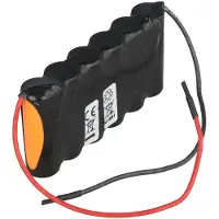 AccuCell Notleuchtenakku NiMH 7,2V 2100mAh F1x6 A mit 200mm Kabel beidseitig ersetzt Beghelli 415260000