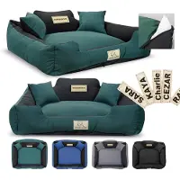 AIO Factory KINGDOG Laufstall Hundebett MM43 75x65 cm personalisiert abnehmbar Anti-Rutsch grün