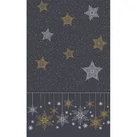 Duni Tischtuch l138b220 cm snowstrs blck