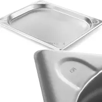 Hendi Kitchen Line Stahl-GN 1/2-Behälter, Höhe 20 mm - 806302