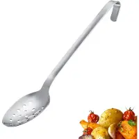 Westmark Schöpflöffel Pro – Edelstahl Kochlöffel mit Lochung & Aufhängehaken – Praktischer Gemüselöffel, für die Profi-Küche, Silber, 38 cm