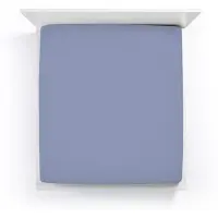 Bella Donna Split-Topper Spannbetttuch La Piccola Duo 2 200x200 cm | blaugrau - blau