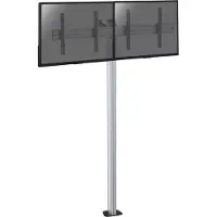 KIMEX - Standfuß für 2 TV-Bildschirme 43'' - 49'' - Höhe 240cm - Zum Anschrauben