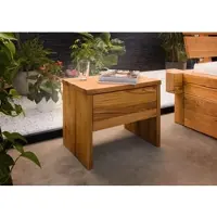 MASSIVMOEBEL24.DE Nachttisch Wildeiche 50x35x40 natur geölt JANGALI #719