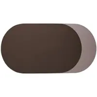Stil Casa , Set von 12 zweifarbigen Tischsets, mit genähtem Polyurethan kombiniert, 48xh. 30 cm, Dollar-Finish, Farbe Braun/Rosa.