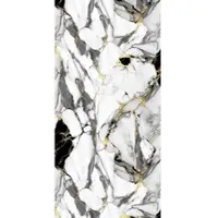 ALUVERBUND24 PVC Wandpaneele Duschrückwand Küchenrückwand Onyx-Gold in Marmor-Optik Hochglanz -122x244cm