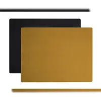 Stil Casa , Set mit 12 zweifarbigen Tischsets, laminiertes und genähtes Polyurethan, 41xh. 31 cm, Dollar-Finish, Farbe Ockergelb/Schwarz.