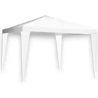Briconess Pavillon 3x4 m mit Stahlrahmen und weißer Polypropylenabdeckung für Messen und Märkte