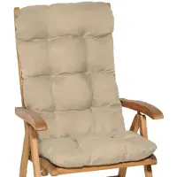 Beautissu Hochlehner Auflage Flair HL, 120x50x8cm, Natur