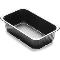 Duni GmbH 376x DUNIFORM DF Baseline Schale 1Teilung. 260 x 158 x 70,7 mm Schwarz ungeteilt