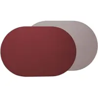 Stil Casa , Set von 12 zweifarbigen Tischläufern, mit genähtem Polyurethan kombiniert, 58xh. 38 cm, Dollar-Finish, Farbe Bordeaux/Rosa.