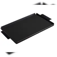 Stil Casa , 6er Set Serviertabletts, schwarz lackiertes Aluminium, Deckel aus genähtem, laminiertem Polyurethan, 20x30xh. 0,2 cm Farbe schwarz.