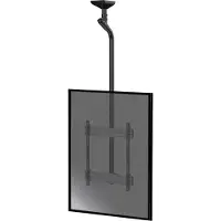 KIMEX - Deckenhalterung für 1 TV-Bildschirm im Hochformat 65''-75'' - Höhe 225 cm