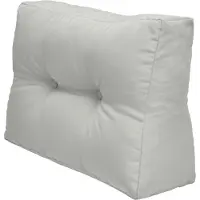 Beautissu Palettenkissen Outdoor Seitenkissen ECO Elements, 60x40cm, Hellgrau