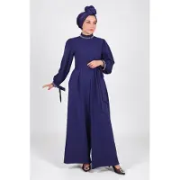 Turkishsouq Perlen Detailed Jumpsuit-Kleid Indigo