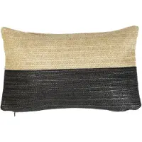 Deco Arts Kissen mit Raphia-Effekt - Zweifarbig - Rechteckig - 30x50 cm