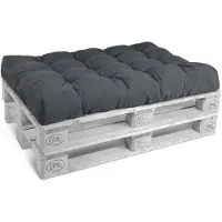 Beautissu Sitzkissen Palettenkissen Outdoor Eco Style, 120x80cm, Grau
