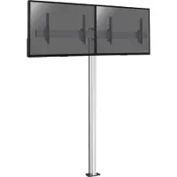 KIMEX - Standfuß für 2 TV-Bildschirme 43'' - 49'' - Höhe 240cm - Zum Anschrauben - Neigbar